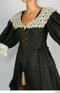  Photos Woman in Historical Dress 54 18th century Historical clothing black dress upper body 0002.jpg